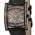 Invicta Diamond Black Stingray Skin Watch