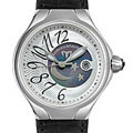 TechnoMarine Women's Black Pearl Leather Watch