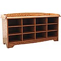 Solid Oak Full Cubby Bench