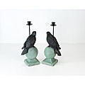 Crow Candlesticks (Set of 2)