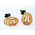 Pumpkin Votive Candle Holders (Set of 2)
