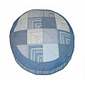 Oxford Round Stripe Quilted Pet Bed