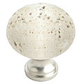 Round Travertine 1 1/4-inch Marble Knob