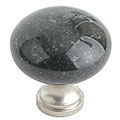 Round Black Galaxy 1 1/4-inch Granite Knob