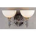 Luxor Brushed Steel 2-light Wall Sconce