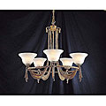Drapery 5-light Chandelier with Gold Finish