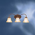 Hazelnut 3-light Vanity with Umber Glass