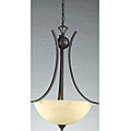 Luxor 3-light Bronze and Scavo Glass Pendant