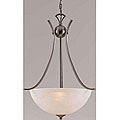 Luxor Brushed Steel 3-light Pendant