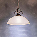 Tannery Bronze and Etched Glass 1-light Pendant