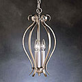 Brushed Nickel Finish Foyer 3-light Cage