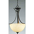 Luxor 3-light Bronze Pendant with Scavo Glass
