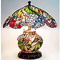 'Flowers' Table Lamp with Lighted Base