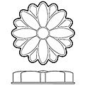 Paderno Nonstick Daisy-shaped Baking Mold (Set of 6)