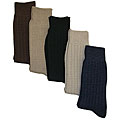 Ecco Men's Solid Woven Casual Socks (5 Pair)