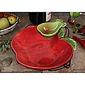 Loren Products Apple 2-layer Chip and Dip Set