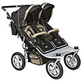Valco Baby Tri-mode Twin Stroller in Stone