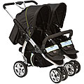 Valco Baby Latitude Double Stroller in Silk Black