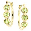 10k Yellow Gold Peridot Earrings