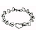 Stainless Steel Heart-link Bracelet
