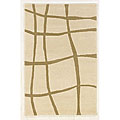 Napoli Wavy Stripe Wool Taupe Rug (4' x 6')