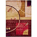 Hand-knotted Overlap Essentials Wool Rug (4' x 6')