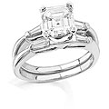 18k Gold 2 5/8 TDW GIA Diamond Bridal Rings Set (G-H, VS1-VS2)