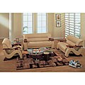 Dolcetto Creamy Cappuccino Leather 3-piece Furniture Set