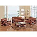 Dolcetto Dark Brown Leather 3-piece Furniture Set