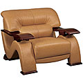 Dolcetto Caramel Brown Leather Chair