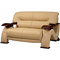 Dolcetto Creamy Cappuccino Leather Loveseat