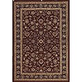 Heriz Burgundy Frame Rug (5'3 x 7'7)
