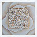 Painted White Roses I Wooden Tile