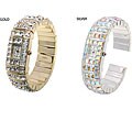 Geneva Women's Platinum CZ Fashion Bangle Watch
