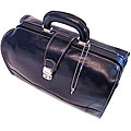 Floto Blue Leather Ciabatta Duffel Bag