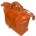 Floto Leather Tack Orange Duffel Bag