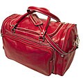 Floto Red Leather Torino Duffel Bag
