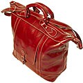 Floto Leather Tack Red Duffel Bag