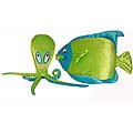 Soft Sea Creatures Octopus and Fish Toys (Set of 2)