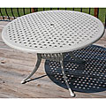 Nassau Sandstone 48-inch Round Cast Aluminum Table