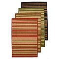 Indoor/ Outdoor Barcode Area Rug (9'6 x 12'9)