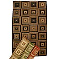 Indoor/ Outdoor Pyramid Blocks Area Rug (9'6 x 12'9)
