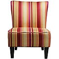 Hali Armless Wine Red Stripe Chair
