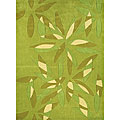 Hand-tufted Abstract Lime Green Rug (5' x 7'3)