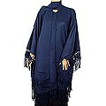 Alpaca 'Ocean Spell' Wool Poncho (Peru)