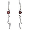 Sterling Silver 'Firefly' Garnet Earrings (Indonesia)