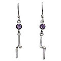 Sterling Silver 'Firefly' Amethyst Earrings (Indonesia)