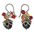 Sterling Silver 'Heavenly Fruit' Amber Earrings (Indonesia)