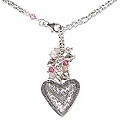 Sterling Silver 'Lovely Enigma' Heart Necklace (Thailand)