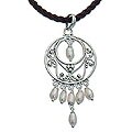 Sterling Silver 'Moonbeams' Pearl Necklace (Indonesia)